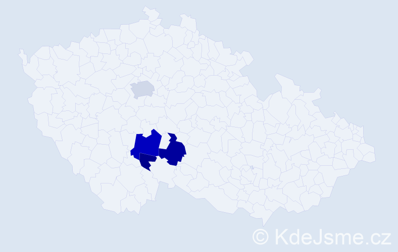 Příjmení: 'Kyryanová', počet výskytů 8 v celé ČR