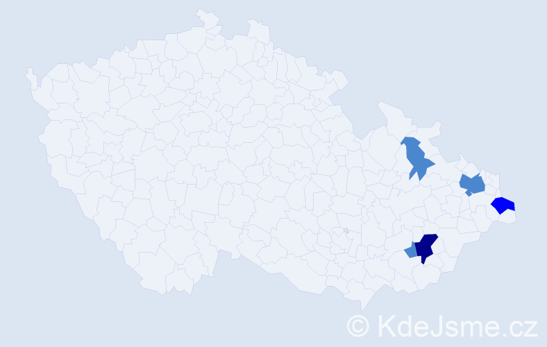 Příjmení: 'Stiksová', počet výskytů 8 v celé ČR