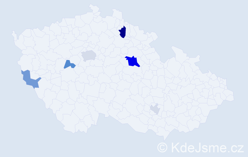 Příjmení: 'Bandžuch', počet výskytů 14 v celé ČR