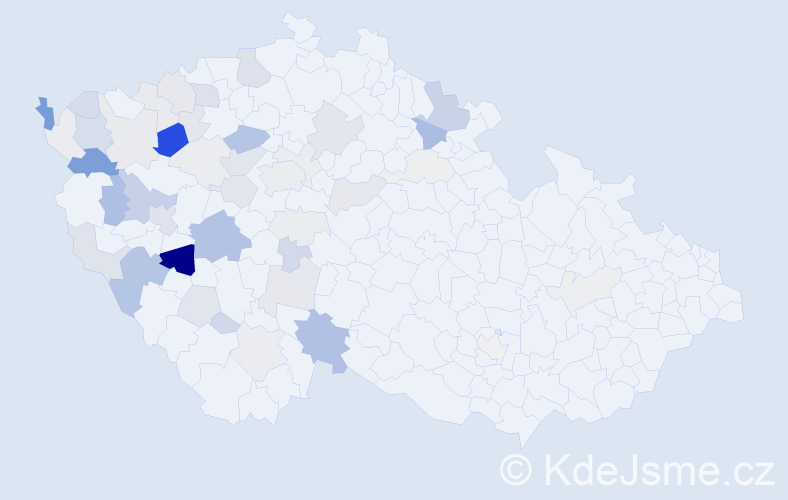 Příjmení: 'Troch', počet výskytů 163 v celé ČR