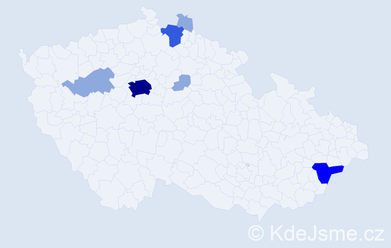 Příjmení: 'Suberová', počet výskytů 16 v celé ČR
