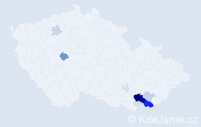 Příjmení: 'Klobáska', počet výskytů 33 v celé ČR
