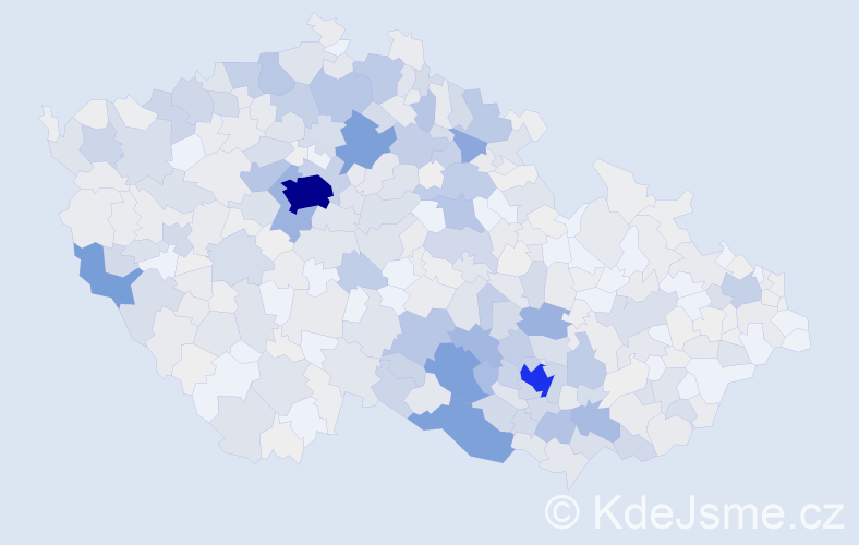 Příjmení: 'Dufek', počet výskytů 2445 v celé ČR
