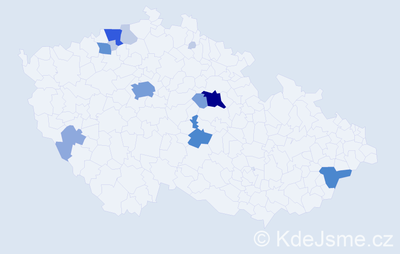 Příjmení: 'Gadžor', počet výskytů 41 v celé ČR