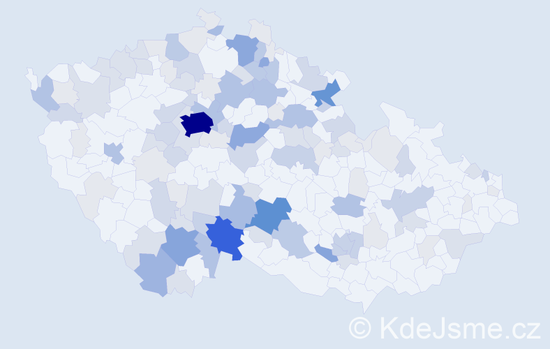 Příjmení: 'Maryška', počet výskytů 390 v celé ČR