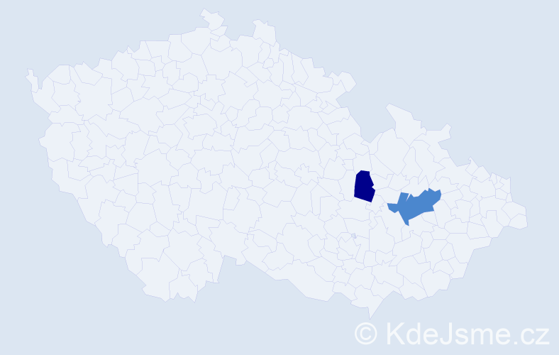 Příjmení: 'Wrbová', počet výskytů 4 v celé ČR