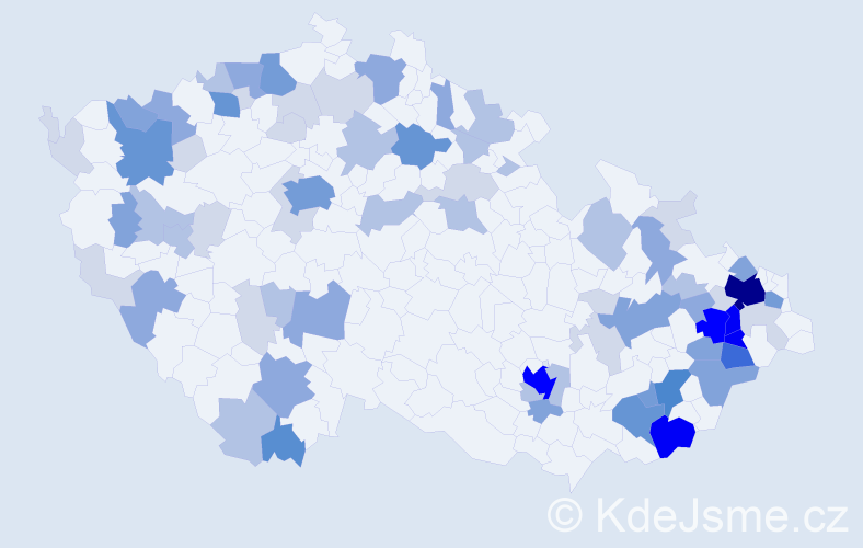 Příjmení: 'Matuš', počet výskytů 247 v celé ČR