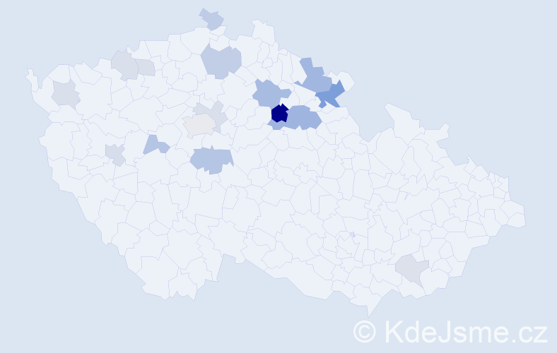 Příjmení: 'Kebortová', počet výskytů 36 v celé ČR