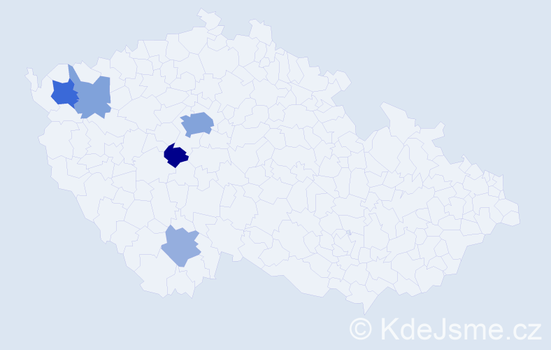 Příjmení: 'Görglová', počet výskytů 13 v celé ČR