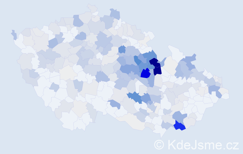 Příjmení: 'Motyčka', počet výskytů 1051 v celé ČR