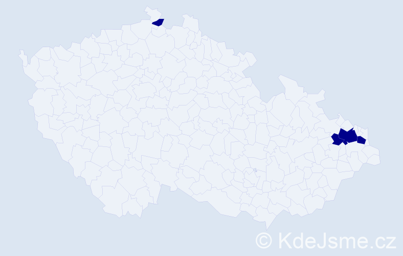 Příjmení: 'Lorencovičová', počet výskytů 8 v celé ČR