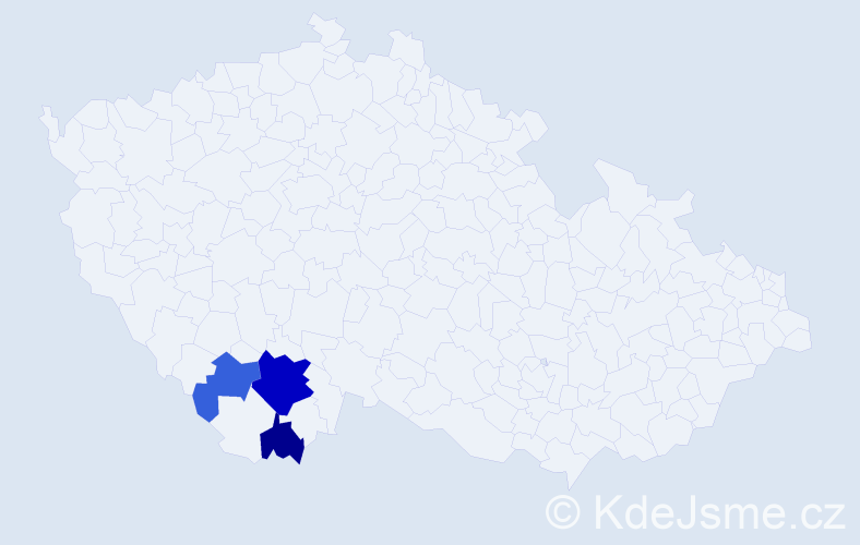 Příjmení: 'Plávek', počet výskytů 14 v celé ČR