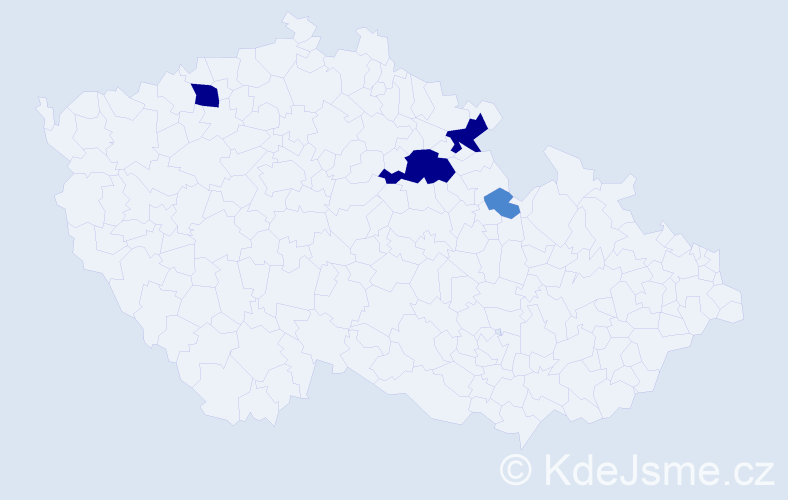Příjmení: 'Vernarová', počet výskytů 10 v celé ČR