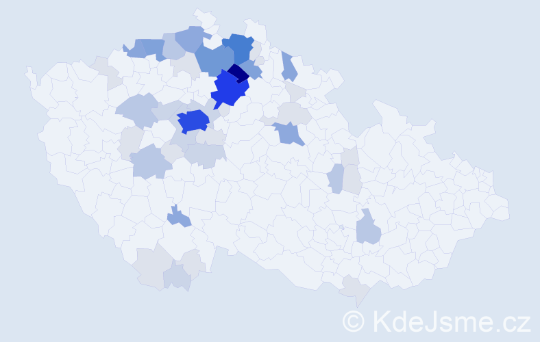 Příjmení: 'Šverma', počet výskytů 166 v celé ČR