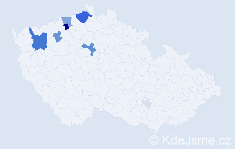 Příjmení: 'Lučko', počet výskytů 17 v celé ČR