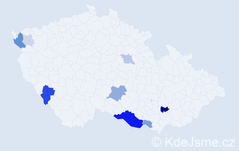 Příjmení: 'Mariánusová', počet výskytů 28 v celé ČR
