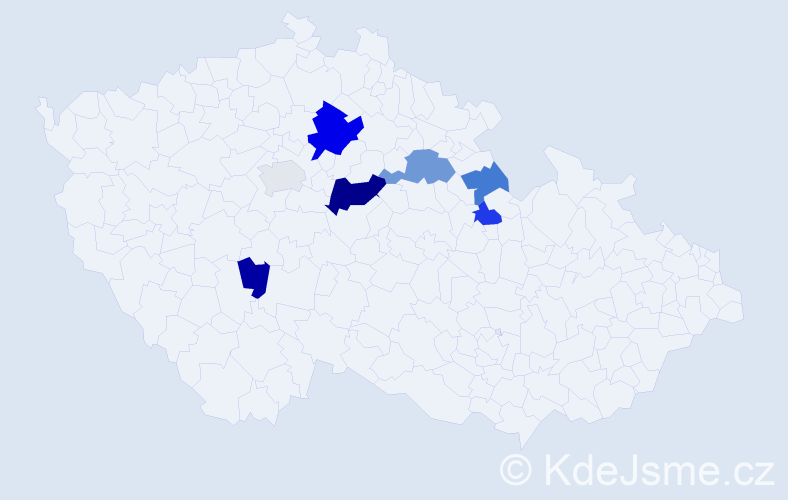 Příjmení: 'Felgerová', počet výskytů 14 v celé ČR