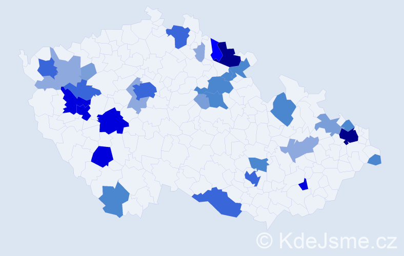 Příjmení: 'Bischof', počet výskytů 111 v celé ČR
