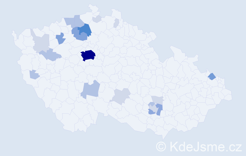 Příjmení: 'Horejsek', počet výskytů 62 v celé ČR