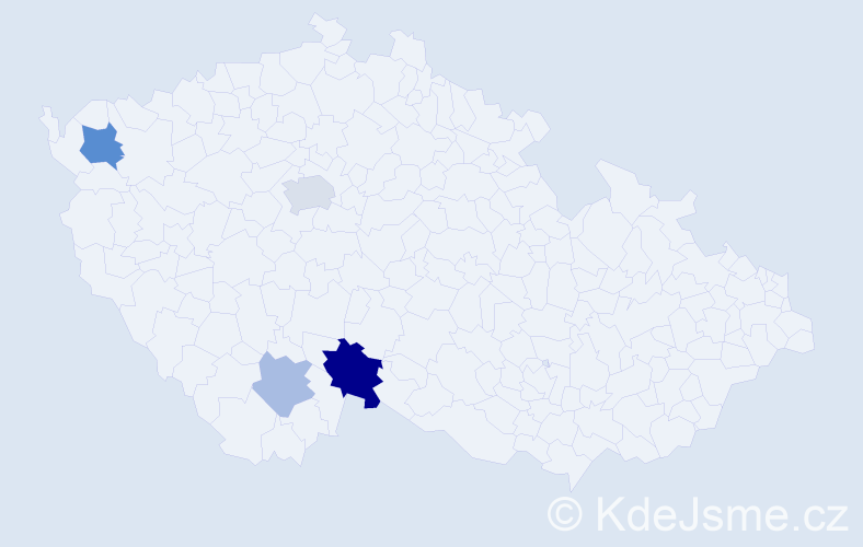 Příjmení: 'Lakron', počet výskytů 8 v celé ČR