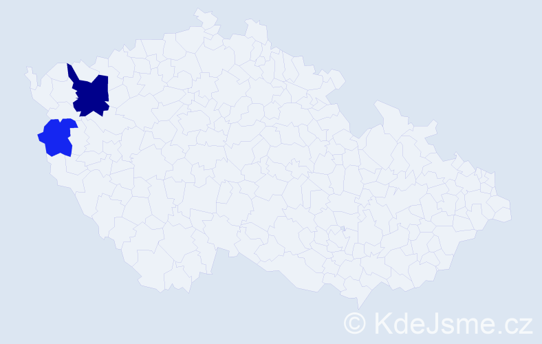 Příjmení: 'Kropfreiter', počet výskytů 4 v celé ČR