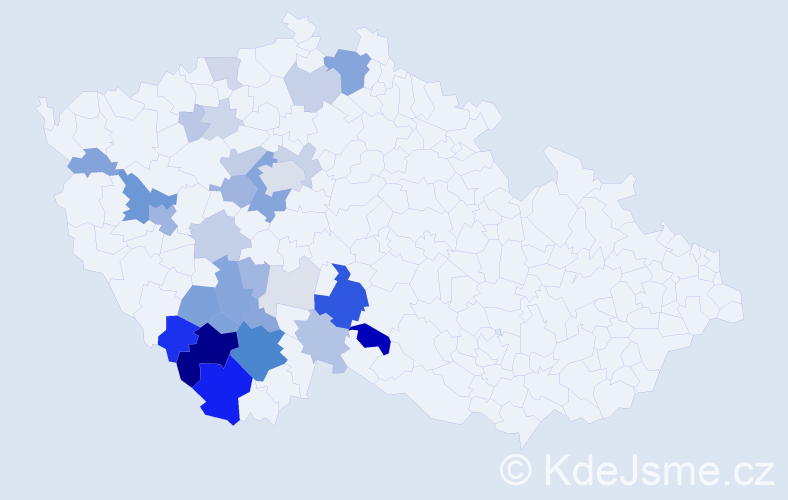 Příjmení: 'Ira', počet výskytů 126 v celé ČR