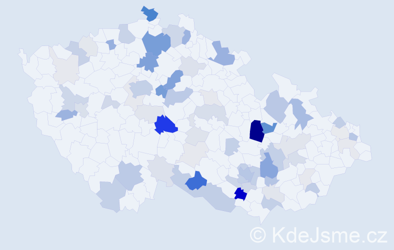 Příjmení: 'Selingerová', počet výskytů 225 v celé ČR