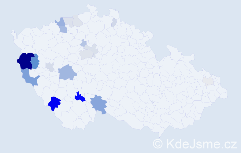 Příjmení: 'Laznová', počet výskytů 48 v celé ČR