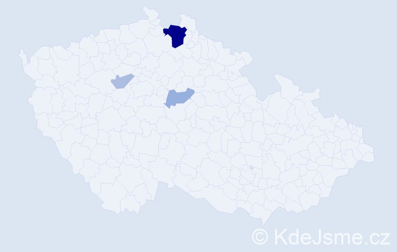 Příjmení: 'Vursta', počet výskytů 10 v celé ČR