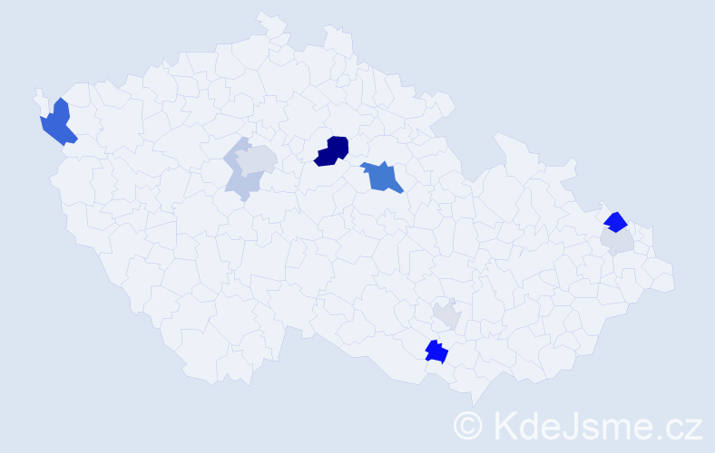 Příjmení: 'Eppinger', počet výskytů 21 v celé ČR