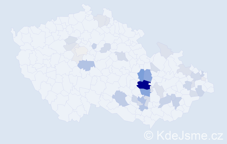 Příjmení: 'Randulová', počet výskytů 116 v celé ČR