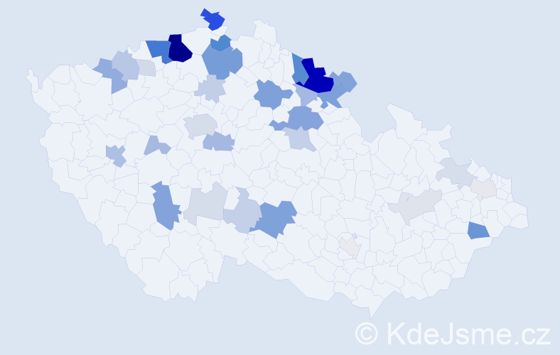 Příjmení: 'Patzeltová', počet výskytů 119 v celé ČR