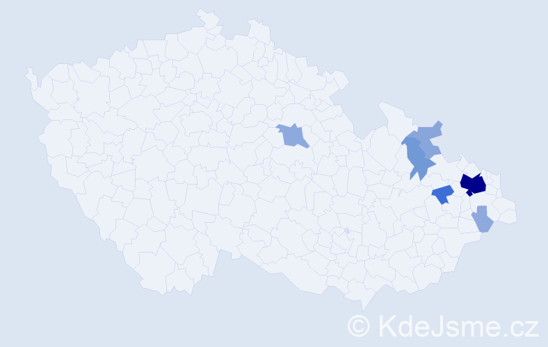 Příjmení: 'Dolba', počet výskytů 21 v celé ČR