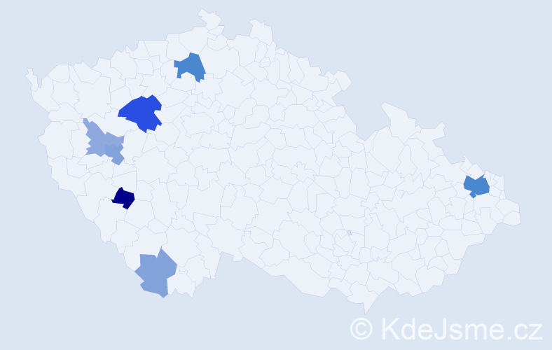 Příjmení: 'Halmlová', počet výskytů 26 v celé ČR