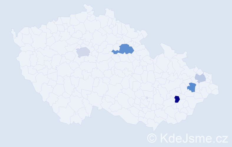 Příjmení: 'Lissniková', počet výskytů 7 v celé ČR