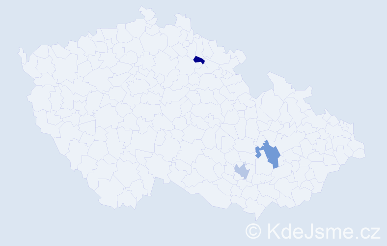 Příjmení: 'Korhonová', počet výskytů 5 v celé ČR