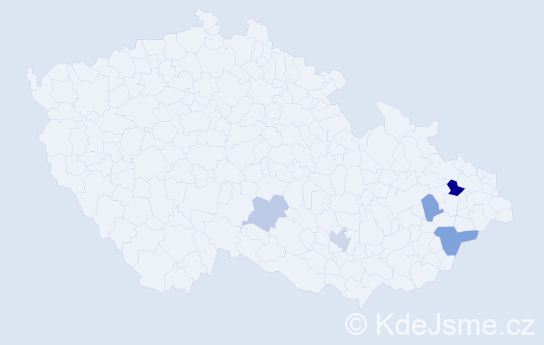 Příjmení: 'Karpsteinová', počet výskytů 9 v celé ČR