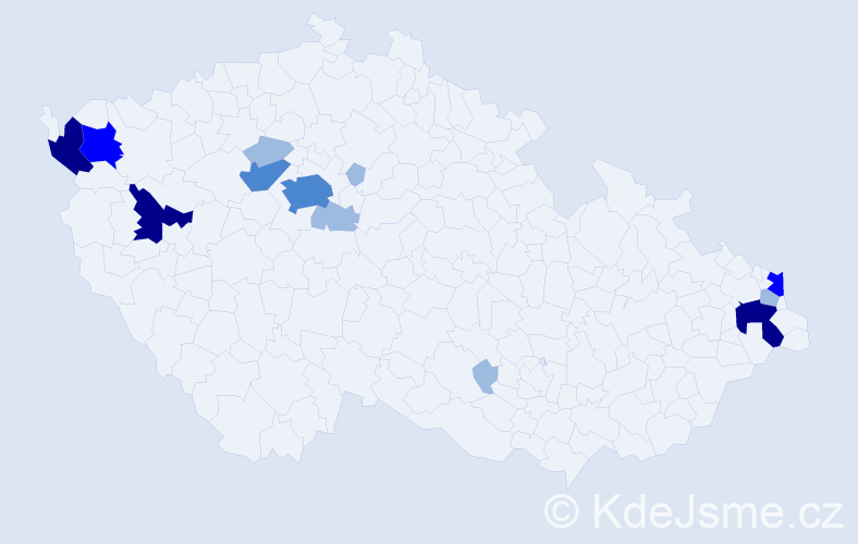 Příjmení: 'Lenárt', počet výskytů 27 v celé ČR