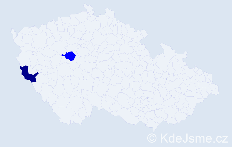 Příjmení: 'Bielmeier', počet výskytů 3 v celé ČR