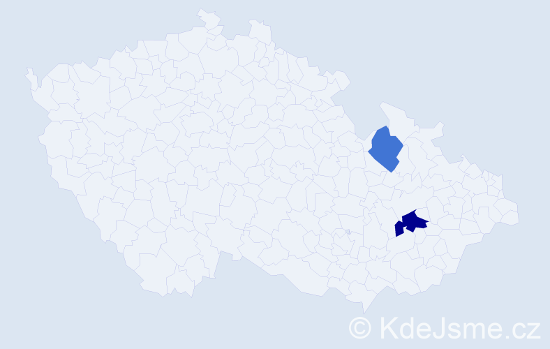 Příjmení: 'Korsitzká', počet výskytů 3 v celé ČR