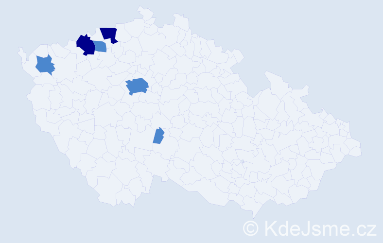 Příjmení: 'Vondráš', počet výskytů 10 v celé ČR