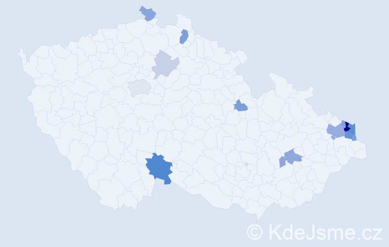 Příjmení: 'Kapias', počet výskytů 34 v celé ČR