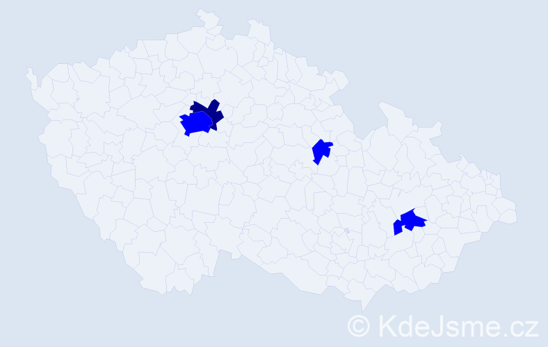Příjmení: 'Poole', počet výskytů 5 v celé ČR
