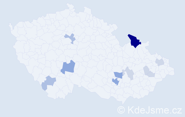Příjmení: 'Hinšt', počet výskytů 32 v celé ČR