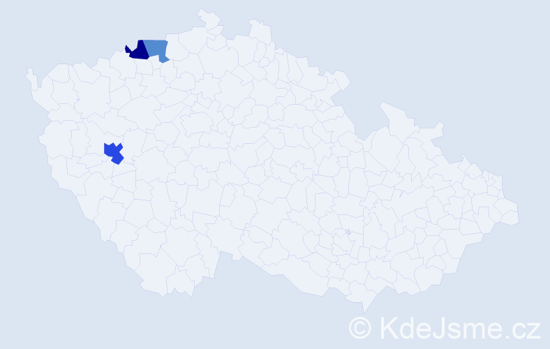 Příjmení: 'Rahn', počet výskytů 4 v celé ČR