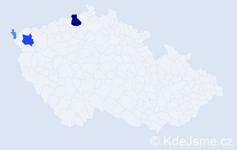 Příjmení: 'Szálková', počet výskytů 19 v celé ČR