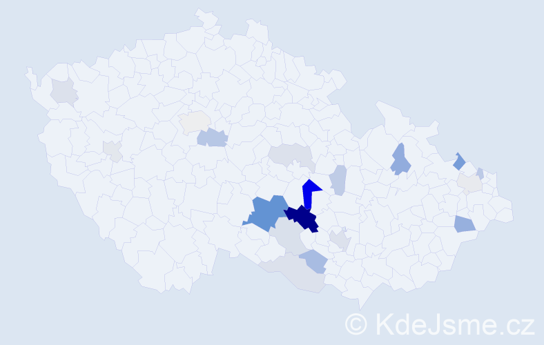 Příjmení: 'Pipa', počet výskytů 47 v celé ČR