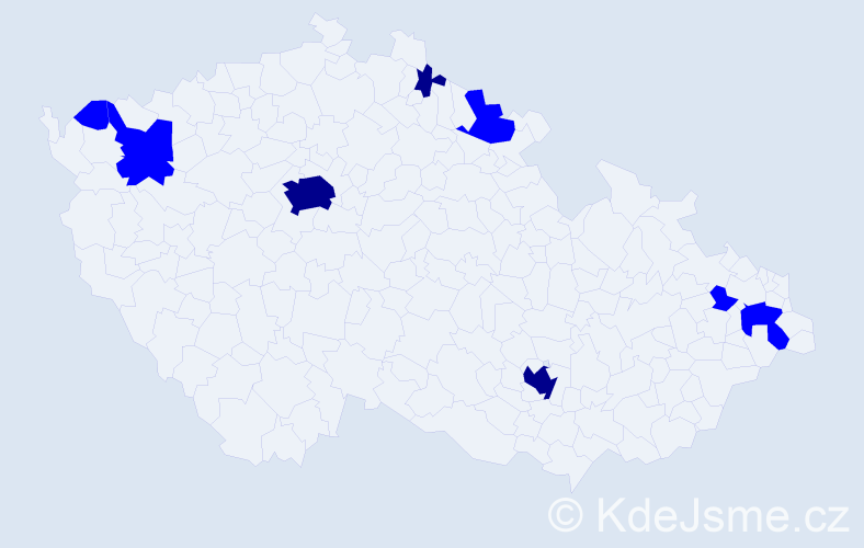 Příjmení: 'Floreková', počet výskytů 11 v celé ČR