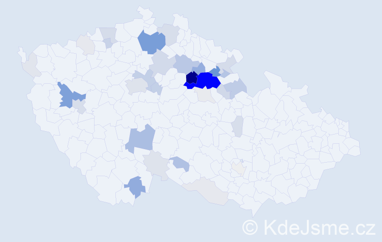 Příjmení: 'Ornst', počet výskytů 142 v celé ČR
