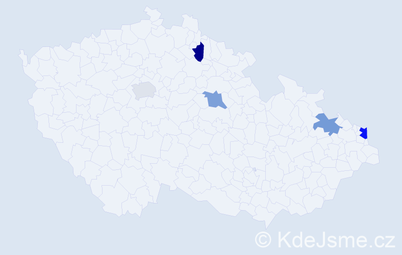 Příjmení: 'Sprateková', počet výskytů 6 v celé ČR